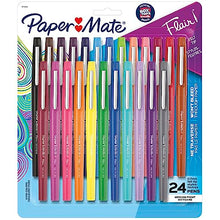 Load image into Gallery viewer, Paper Mate Felt Tip Pens Flair Marker Pens, Medium Point, Assorted, 24 Count
