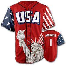 Load image into Gallery viewer, Greater Half Jersey: Liberty Edition Red America #1 Jersey (L)
