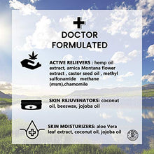 Load image into Gallery viewer, Instant Relief Hemp Cream - jojoba, MSM &amp; Arnica - Relieves Inflammation, Muscle, Joint, Back, Knee, Nerves &amp; Arthritis - Made in USA

