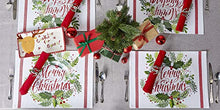Load image into Gallery viewer, DII Boughs of Holly Colletion Tabletop, Placemat Set, 6 Piece
