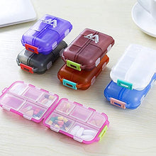 Load image into Gallery viewer, 4 Pack Pill Case Portable Small Weekly Travel Pill Organizer Portable Pocket Pill Box Dispenser for Purse Vitamin Fish Oil Compartments Container Medicine Box by M MUCHENGBAO
