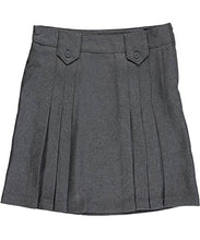Load image into Gallery viewer, French Toast Big Girls' Front Pleated Skirt with Tabs, Grey, 8
