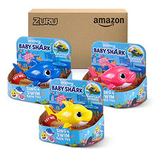 Load image into Gallery viewer, Baby Shark Sing &amp; Swim Bath Toy 3-Pack
