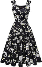 Load image into Gallery viewer, Women Tea Dress for Vintage Cocktail Party, Modest Aline Church Dresses, Fit Flare Bridesmaid Dress, Rockabilly Swing Prom Dress, Retro Knee Length Dresses for Wedding Guest Grey XS

