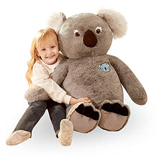 Load image into Gallery viewer, IKASA Large Koala Stuffed Animal Giant Soft Plush Toy for Kids - Cute Huge Jumbo Kawaii Fluffy Plushy Big Size Koala Fat Oversized Plushie - Gifts for Girls Boys Girlfriend (Gray, 30 inches)
