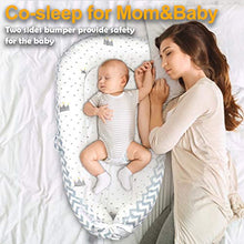 Load image into Gallery viewer, Mamibaby Baby Lounger Baby Nest 100% Soft Breathable Cotton Newborn Lounger Perfect for Co Sleeping,Portable Crib Baby Bed Bassinet Snuggle Bed for Travel,Suitable for 0-12 Months Infant
