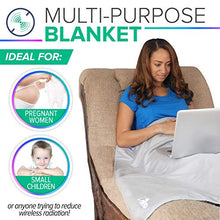 Load image into Gallery viewer, DefenderShield EMF Radiation &amp; 5G Protection Blanket - Universal Organic Bamboo Anti-Radiation Throw Cover for Fertility, Pregnancy, Infants, Babies, Children - Maternity &amp; Baby Blanket (36" x 35")
