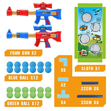 Load image into Gallery viewer, Springflower Shooting Game Toy for 5 6 7 8 9 10+ Years Olds Boys,2pk Foam Ball Popper Air Toy Guns with Standing Shooting Target,24 Foam Balls, Ideal Gift, Compatible with Nerf Toys
