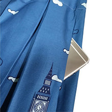 Load image into Gallery viewer, OBBUE Dresstore Vintage Pleated Skirt Floral A-line Printed Midi Skirts with Pockets Champagne-XL
