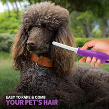 Load image into Gallery viewer, Detangling Pet Comb with Long &amp; Short Stainless Steel Teeth for Removing Matted Fur, Knots &amp; Tangles – Detangler Tool Accessories for Safe &amp; Gentle DIY Dog &amp; Cat Grooming (Grooming Comb)
