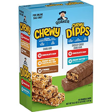 Load image into Gallery viewer, Quaker Chewy Granola Bars, Chewy &amp; Dipps Variety Pack, (58 Bars)
