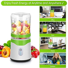 Load image into Gallery viewer, Portable Blender, Personal Size Blender USB Handheld Blender Cup with 6 Blades for Shakes and Smoothies, BPA Free Double Juicer Cup, Mini Travel Blender for Home Sports Office Gym and Outdoors (300ml/500ml)
