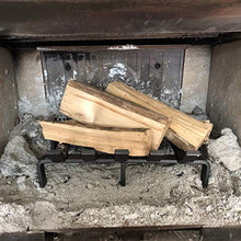 Load image into Gallery viewer, Hi-Flame Log Grate Heavy Duty Solid Steel Burning Fireplace Wood Stove Firewood Holder, 13 INCH, 13 x 10 x 4 Inch Matt Black
