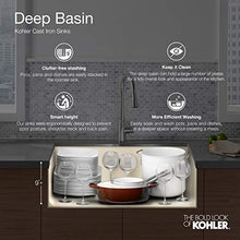 Load image into Gallery viewer, KOHLER K-5827-0 Whitehaven Farmhouse Self-Trimming Undermount Single-Bowl Sink with Tall Apron, White
