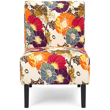 Load image into Gallery viewer, Best Choice Products Modern Contemporary Upholstered Armless Accent Chair - Floral/Multicolor
