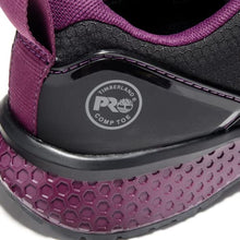 Load image into Gallery viewer, Timberland PRO Women's Low Reaxion Athletic Composite Toe Industrial Boot, Black/Purple, 9.5
