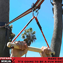 Load image into Gallery viewer, Fofana Ninja Slider Slackline Pulley - Zip Along Your Ninja Course with The Most Fun New Accessory for Your Ninja Warrior Obstacle Course for Kids - Patents Pending
