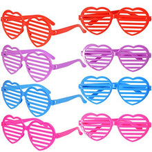 Load image into Gallery viewer, 32 Valentines Day Shade Glasses for Kids &amp; Gift Cards with Heart Shaped Shutter Valentine Party Favor, Valentine's Classroom Exchange, Classroom Prize Supplies, Valentine’s Greeting Cards
