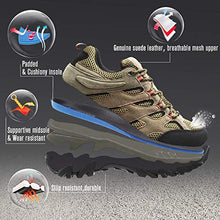 Load image into Gallery viewer, FANTURE Men's Lightweight Hiking Shoes Camping Shoes Outdoor Sneakers U419FSYDX002-Mixed Olives suede-46
