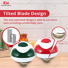 Load image into Gallery viewer, Kitchen Mama Electric Can Opener V2 Christmas Color Edition: Upgraded Blade Opens Any Can Shape - No Sharp Edge, Food-Safe, Handy with Lid Lift, Battery Operated &amp; Handheld (Bundle Red &amp; Army Green)
