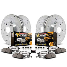Load image into Gallery viewer, Power Stop K2070-36 Front and Rear Z36 Truck &amp; Tow Brake Kit, Carbon Fiber Ceramic Brake Pads and Drilled/Slotted Brake Rotors
