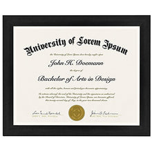 Load image into Gallery viewer, Americanflat 8.5x11 Diploma Frame in Black with Shatter Resistant Glass - Horizontal and Vertical Formats for Wall and Tabletop
