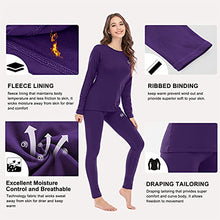 Load image into Gallery viewer, MEETWEE Thermal Underwear for Women, Winter Warm Base Layer Top &amp; Bottom Set Long Johns with Fleece Lined Cold Weather Skiing
