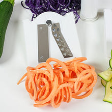 Load image into Gallery viewer, Paderno World Cuisine 3-Blade Vegetable Slicer / Spiralizer, Counter-Mounted and includes 3 Stainless Steel Blades
