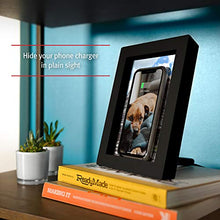 Load image into Gallery viewer, Twelve South PowerPic | Picture Frame Stand with Integrated 10W Qi Charger for iPhone/Wireless Charging Smart Phones (Black)
