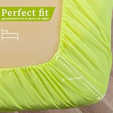 Load image into Gallery viewer, Bedlifes Luxury Bed Sheet Set – Fluorescent Green Sheets Super Soft Microfiber Sheets – 16"Deep Pocket – Wrinkle Free Egyptian Sheets -Hypoallergenic King Sheet Set – Lemon Yellow 4 Piece
