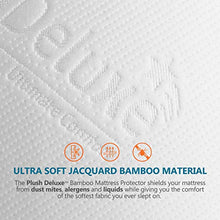 Load image into Gallery viewer, PlushDeluxe Premium Bamboo Mattress Protector – Waterproof, Hypoallergenic &amp; Ultra Soft Breathable Bed Mattress Cover for Maximum Comfort &amp; Protection - PVC, Phthalate &amp; Vinyl-Free (King Size)
