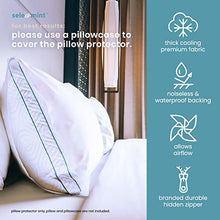 Load image into Gallery viewer, SenCool Waterproof Pillow Protector, King Size 20 x 36 inch, Hotel Quality, Premium Cooling Fabric with Breathable Gusset, Zippered Pillow Cases, Noiseless Pillow Encasement, Soft Smooth Pillow Cover
