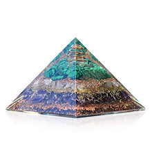 Load image into Gallery viewer, Orgonite Crystal Love Attraction Orgone Pyramid With Rose Quartz, Amethyst, Malachite – Crystals of Unconditional Love and Healing
