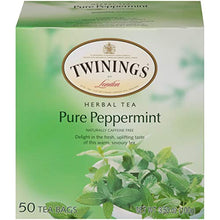 Load image into Gallery viewer, Twinings of London Pure Peppermint Herbal Tea Bags, 50 Count (Pack of 6)
