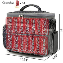 Load image into Gallery viewer, FlowFly Insulated Reusable Lunch Bag Adult Large Lunch Box for Women and Men with Adjustable Shoulder Strap Front Zipper Pocket and Dual Large Mesh Side Pockets, Royal
