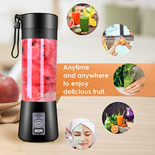 Load image into Gallery viewer, Dr.me Portable Blender, Personal Mixer Fruit Rechargeable with USB, Mini Blender for Smoothie, Fruit Juice, 380ml, Six 3D Blades for Great Mixing
