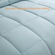 Load image into Gallery viewer, Reversible Lightweight Comforter - All Season Down Alternative Comforter Queen Summer Duvet Insert Blue Quilted Bed Comforters with Corner Tabs Full / Queen Size Navy / Light Blue
