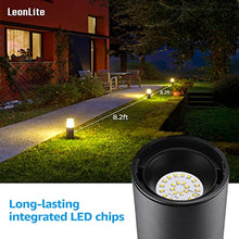 Load image into Gallery viewer, LEONLITE 8-Pack Low Voltage Landscape Pathway Lights LED, 5W 12V-24V AC/DC Wired Flood Lighting, Die-cast Aluminum, 400lm 3000K Warm White, 15-Year Lifespan
