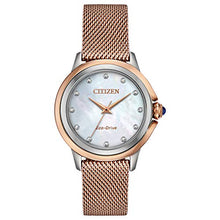 Load image into Gallery viewer, Citizen Eco-Drive Ceci Quartz Women's Watch, Stainless Steel, Diamond, Two-Tone (Model: EM0796-75D)
