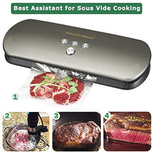 Load image into Gallery viewer, KitchenBoss Vacuum Sealer Rolls Bag, 6 Pack 8"x16.5' and 11"x16.5' Food Saver Bag Rolls with Cutter Box,Sous Vide Roll Bag(100 feet) Works with FoodSaver Sealers

