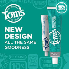 Load image into Gallery viewer, Tom's of Maine Natural Luminous White Toothpaste with Fluoride, Clean Mint, 4.7 oz. (Packaging May Vary)
