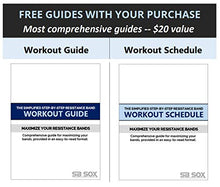Load image into Gallery viewer, SB SOX Resistance Bands Set for Men &amp; Women – Best Workout/Exercise Bands That Don’t Roll Up – Perfect Exercise Equipment for Your Home Gym – Easy to Use, Works Great, Very Durable Elastic (Original)
