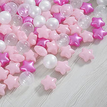 Load image into Gallery viewer, Ball Pit Balls Pack of 100 - Star and Round Set BPA Free Phthalate Free Non-Toxic Crush Proof Play Balls Soft Plastic Balls for Toddlers Baby Kids Birthday Pool Tent Party

