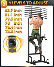 Load image into Gallery viewer, BangTong&amp;Li Power Tower Workout Pull Up &amp; Dip Station Adjustable Multi-Function Home Gym Fitness Equipment (Black-st)
