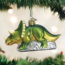 Load image into Gallery viewer, Old World Christmas Triceratops Glass Blown Ornaments for Christmas Tree
