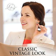 Load image into Gallery viewer, Linda Schnoll Hematite and Ball Hinged Pierced Earrings - Red Faux Pearl
