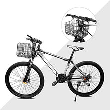 Load image into Gallery viewer, HOMEE Folding Rear Bike Basket - Wire Mesh Detachable Front Bag, Handlebar Basket Rear Hanging Bicycle Bag Cargo Rack for Mountain Bike Accessories Storage Frame 1 Pack Gift for Father's Day
