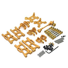 Load image into Gallery viewer, Fauge Metal Swing Arm Steering Cup Shock Tower Upgrade Accessories Kit for 144001 1/14 124019 1/12 RC Car Parts,Yellow
