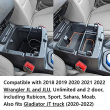 Load image into Gallery viewer, EDBETOS Center Console Organizer Tray Compatible with Jeep Wrangler JL/JLU 2018 2019-2021 2022 and Gladiator JT Truck 2020-2022 Insert Armrest Accessories - Won't Covers the light inside (Orange Trim)
