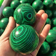 Load image into Gallery viewer, 1pc, Natural Gemstone Sphere Malachite Quartz Stone Crystal Balls Sphere for Healing
